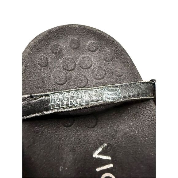 Vionic Women’s 7 Miami T-Strap Sandals Black Silver Comfort - Picture 8 of 8